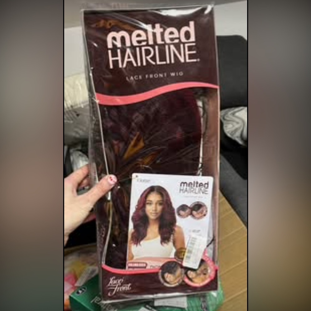 Melted hairline lace front wig red